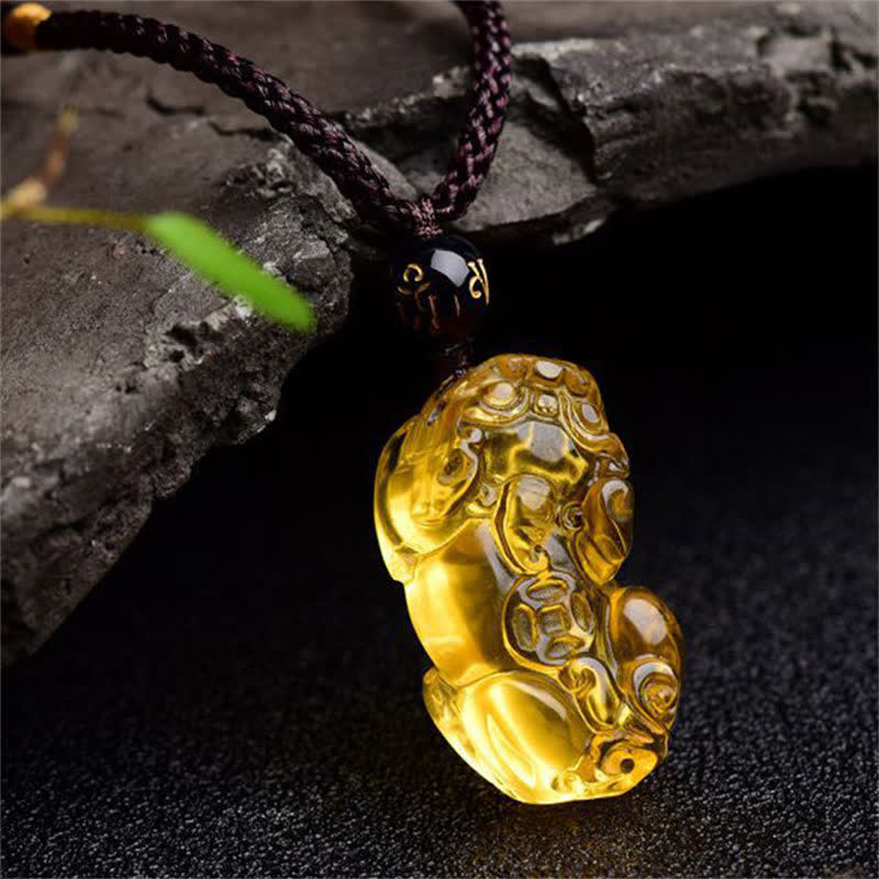 Nimara Ritual FengShui Citrine PiXiu Wealth Necklace Pendant