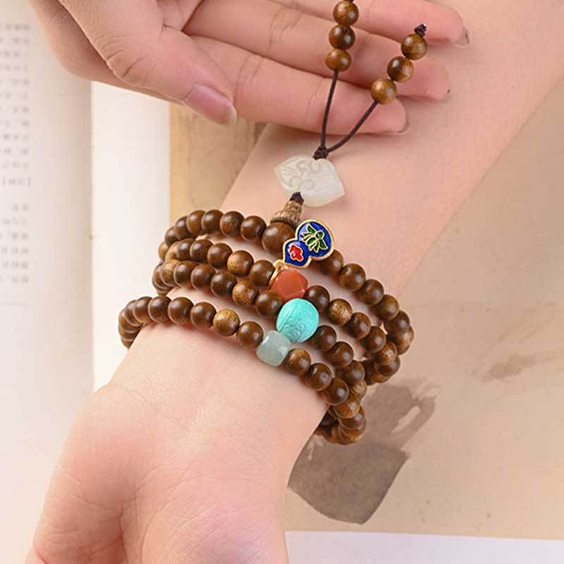 Nimara Ritual Tibetan Rosewood Protection Calm Bracelet Mala