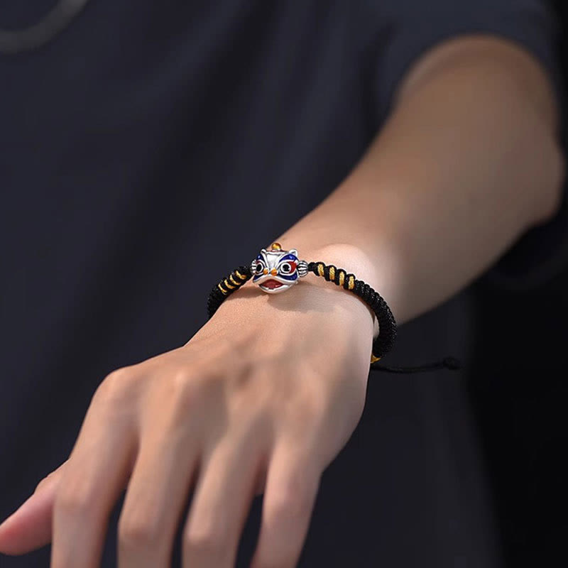 Nimara Ritual Handmade Dancing Lion Luck Braided String Bracelet