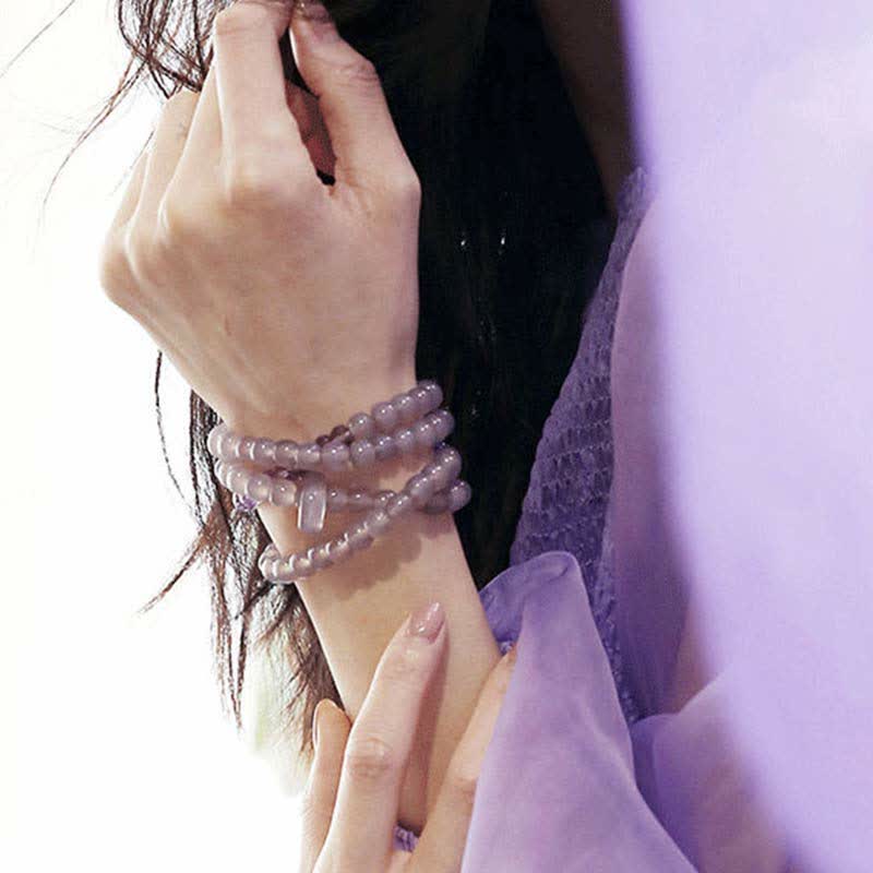 Nimara Ritual Natural Amethyst Crystal Meditation Healing Bracelet