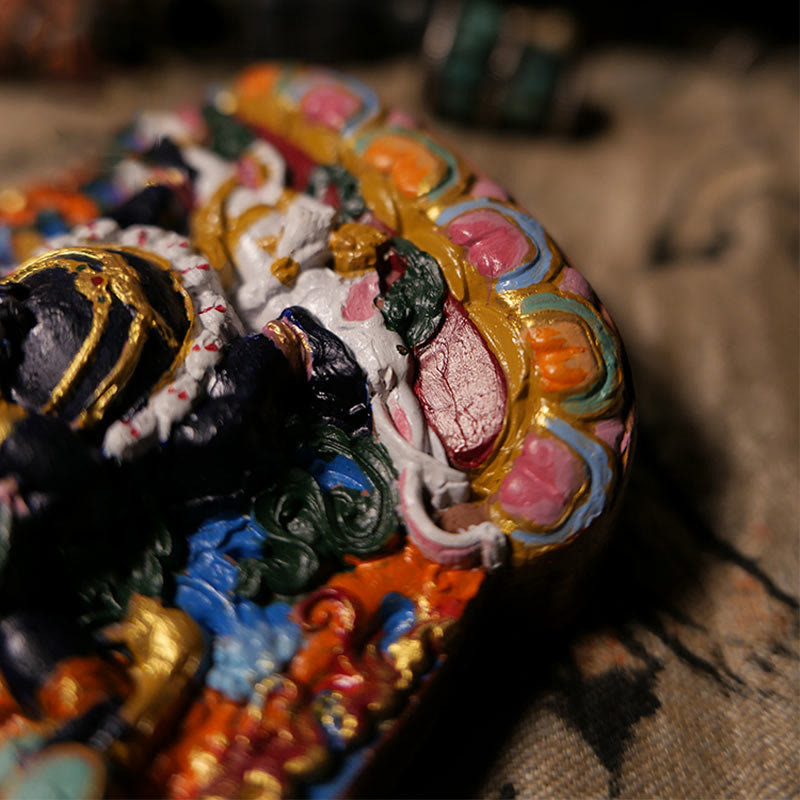 Nimara Ritual Mini Daikokuten God of Wealth Buddha Tibet Clay Serenity Home Decoration