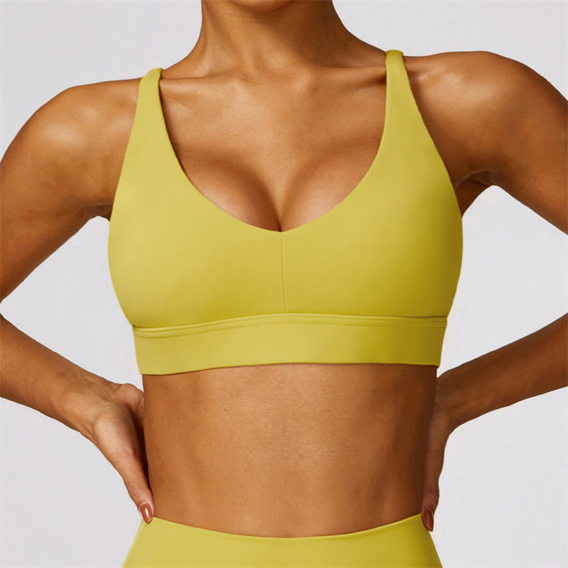 Nimara Ritual Gym Sports Yoga Backless Bra Crop Tank Top Breathable Shorts