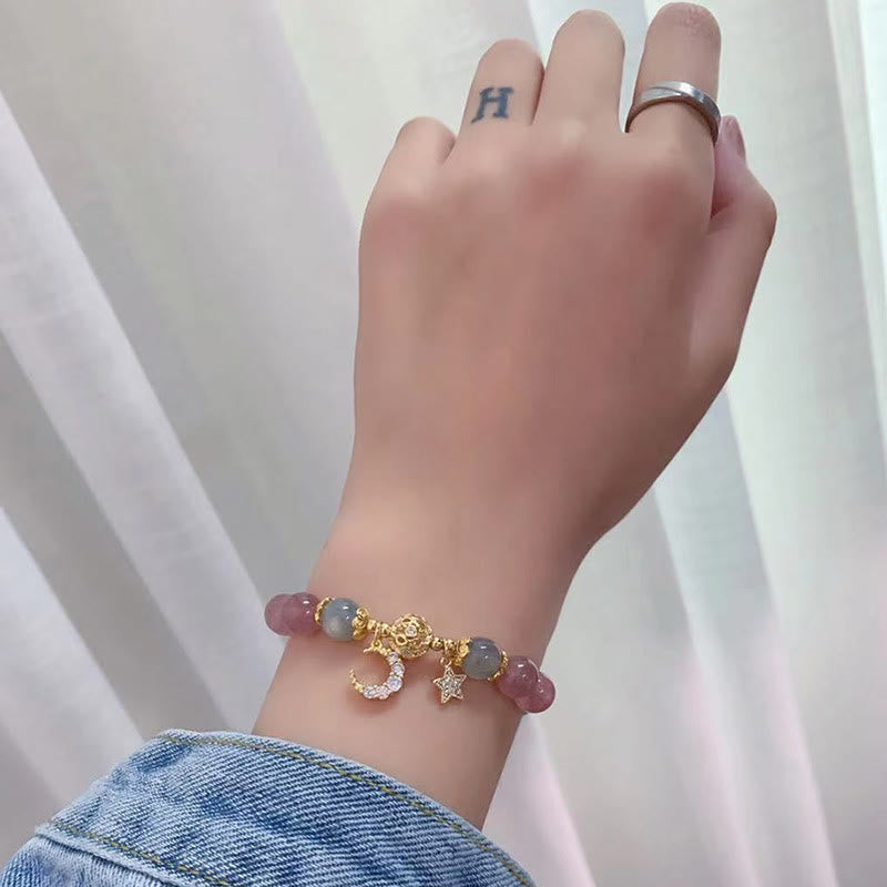 The Healing Positive Strawberry Quartz Bracelet