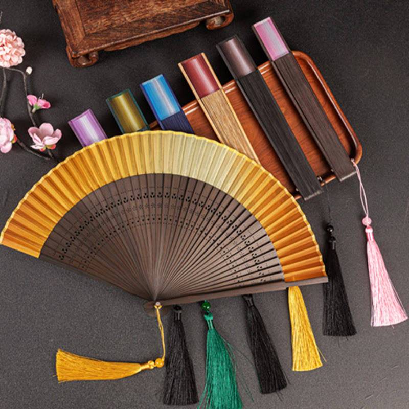 Nimara Ritual Gradient Handheld Bamboo Folding Fan