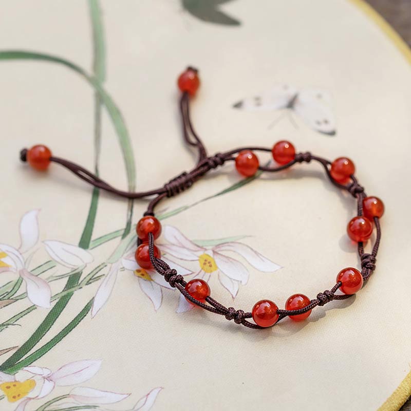 Nimara Ritual Red Agate Moss Agate Cinnabar Calm Bracelet