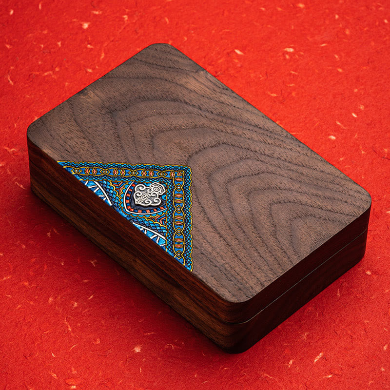 Nimara Ritual Vintage Handmade Black Walnut Wood Jewelry Storage Box Wooden Gift Box