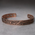 Nimara Ritual Dragon Phoenix Magnetic Solid Copper Cuff Bracelet Bangle