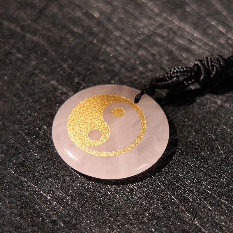 Nimara Ritual Various Crystal Amethyst Tiger Eye Green Aventurine Yin Yang Spiritual Necklace Pendant