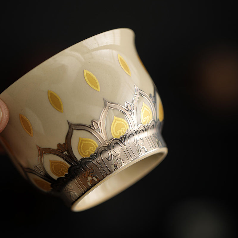Nimara Ritual Dunhuang Color Thousand Buddhas Teacup Kung Fu Tea Cup 100ml