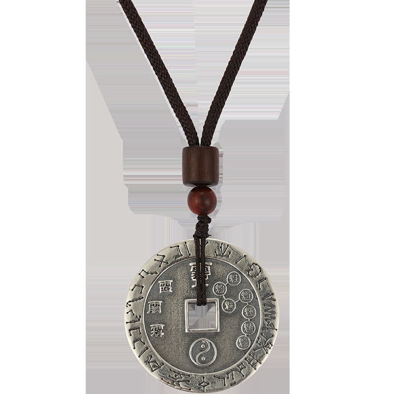 Nimara Ritual Bagua Yin Yang Copper Coin Star Balance Energy Necklace Pendant