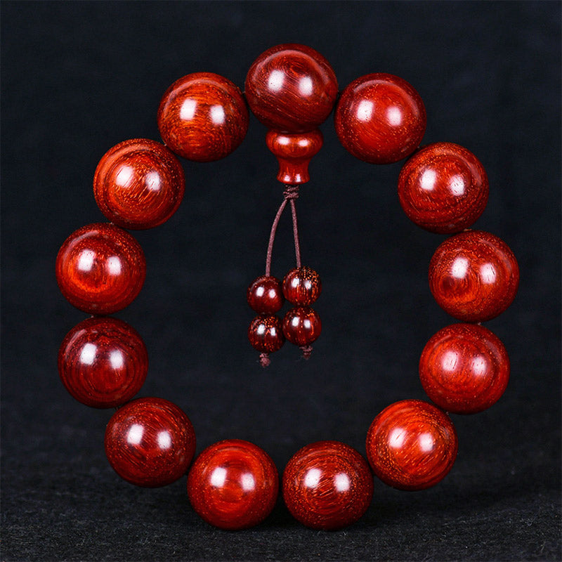 Nimara Ritual Tibetan Small Leaf Red Sandalwood Balance Bracelet