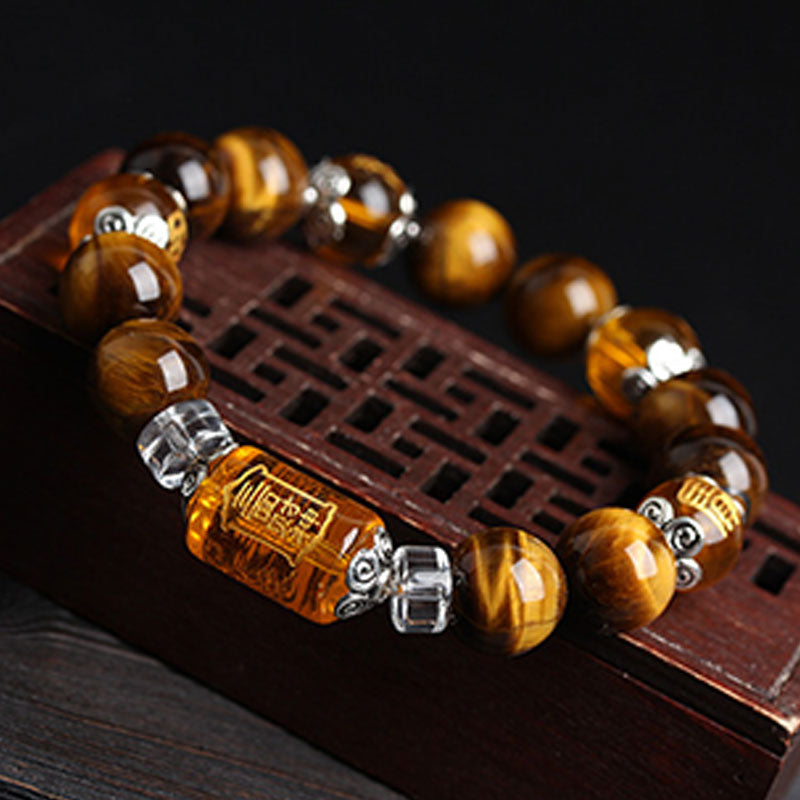 Nimara Ritual Tiger Eye Bead Fortune Prosperity Bracelet