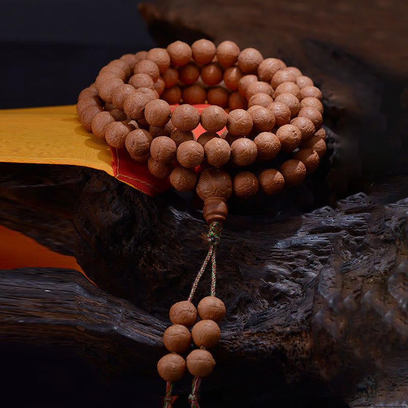 Nimara Ritual 108 Mala Beads Nepal Bodhi Seed Luck Wealth Tassel Bracelet