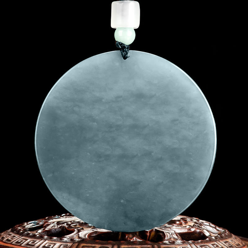Nimara Ritual Kwan Yin Avalokitesvara Jade Abundance String Necklace Pendant