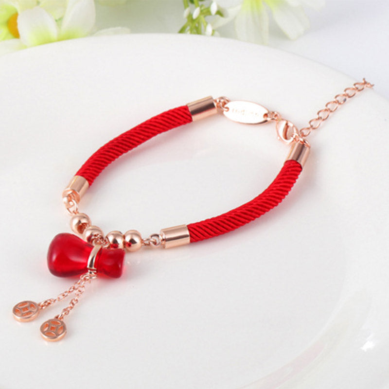 Nimara Ritual Wealth Attractor Red Agate Red Rope Bracelet