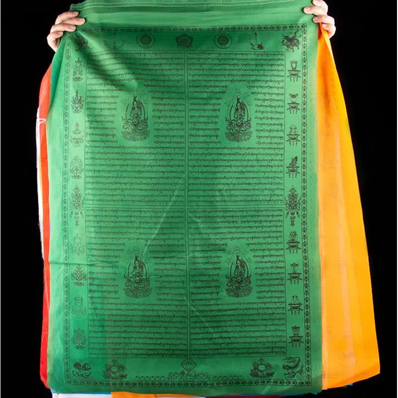 Nimara Ritual Tibetan 5 Colors Windhorse Happiness Auspicious Outdoor Prayer Flag