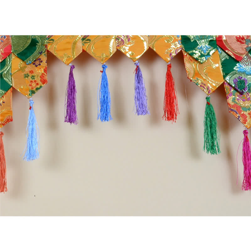 Nimara Ritual Tibetan Five Colors Hanging Curtain Prayer Altar Healing Meditation Curtain