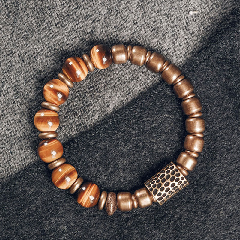 Nimara Ritual Tiger Eye Stone Copper Protection Bracelet