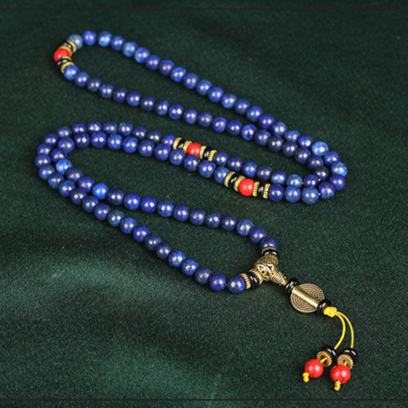 Nimara Ritual Tibetan Mala Lapis Lazuli Lazurite Positive Bracelet