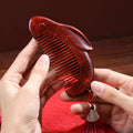 Small Leaf Red Sandalwood Cute Bunny Rabbit Sooth Comb With Gift Box