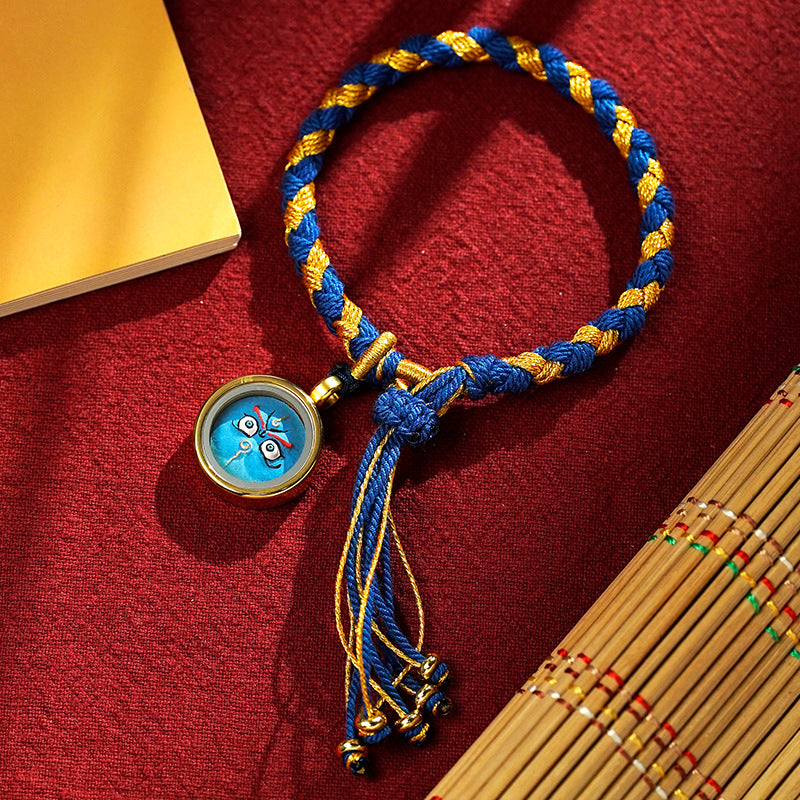 Nimara Ritual Handmade Tibetan Five God Of Wealth Dragon Scale Rope Luck Braid Bracelet