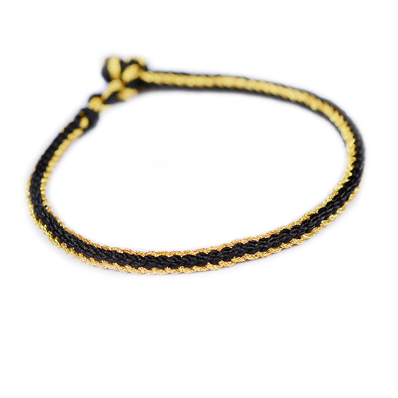 Nimara Ritual Two-Color Rope Handcrafted Eight Thread Peace Knot Bracelet