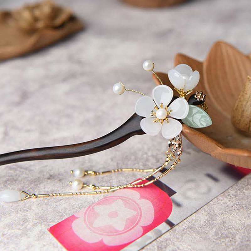 Nimara Ritual Ebony Flower Protection Blessing Hairpin Decorations