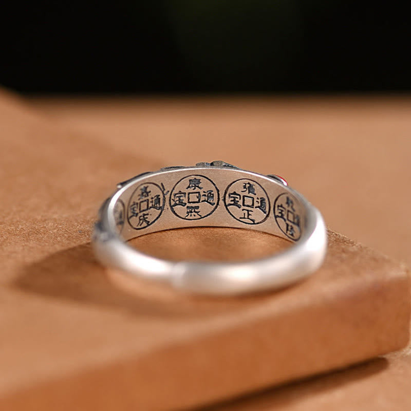 Nimara Ritual Feng Shui Five Emperor Coins Wealth Ring
