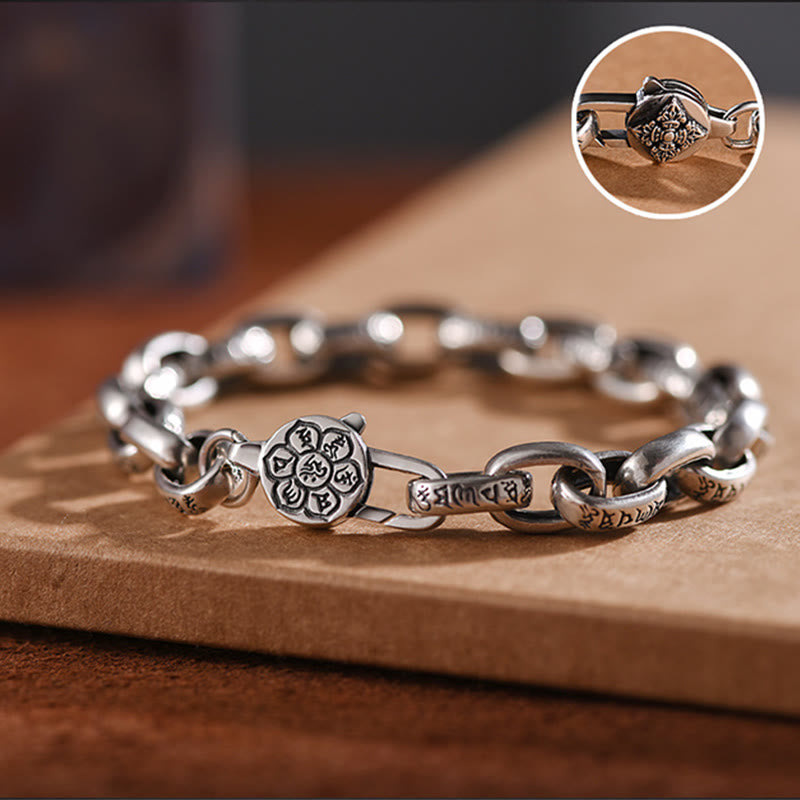 Nimara Ritual Om Mani Padme Hum Double Dorje Copper Engraved Wisdom Bracelet