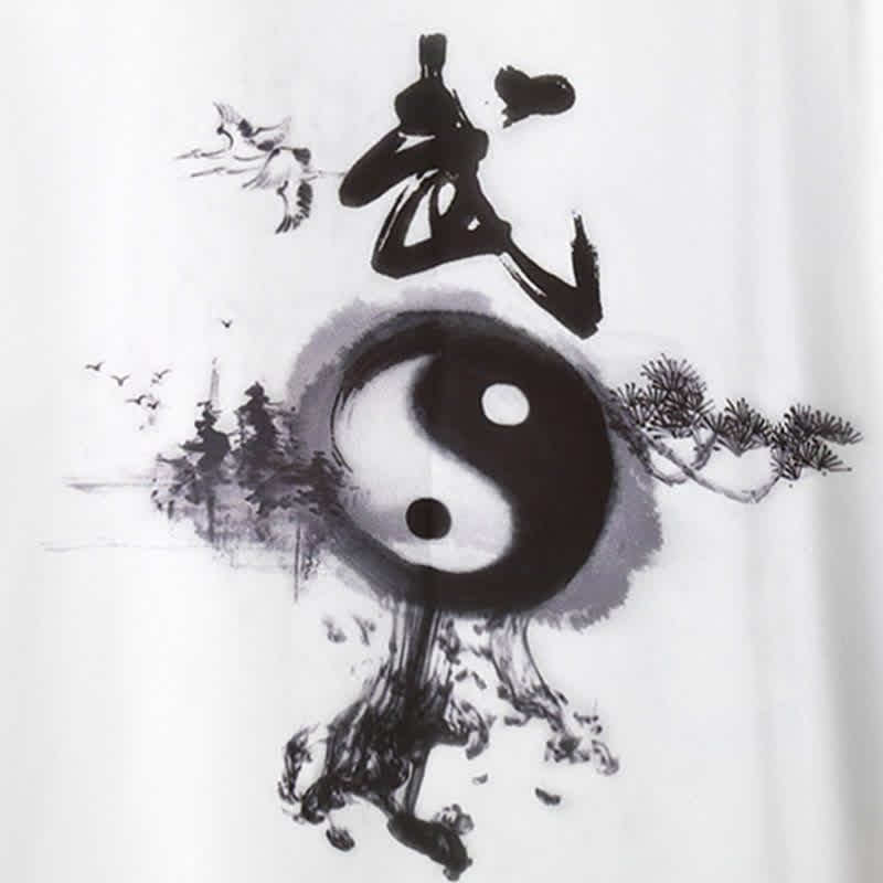 Nimara Ritual 3Pcs Yin Yang Tree Tai Chi Spiritual Zen Practice Meditation Prayer Uniform Unisex Clothing Set