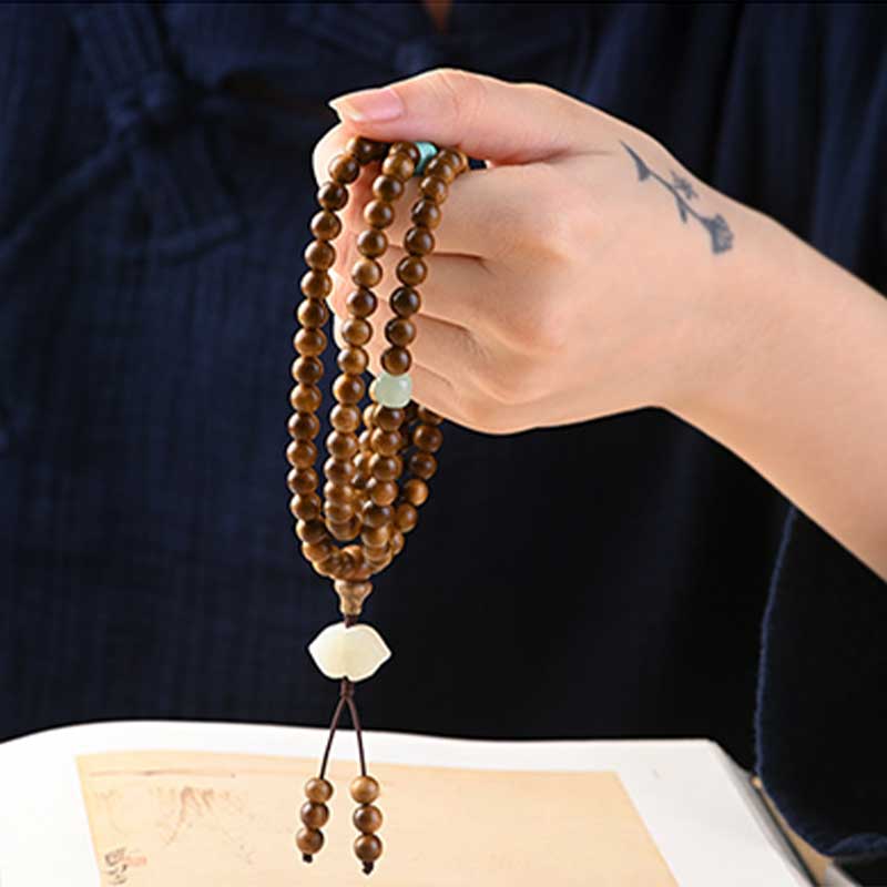 Nimara Ritual Tibetan Rosewood Protection Calm Bracelet Mala