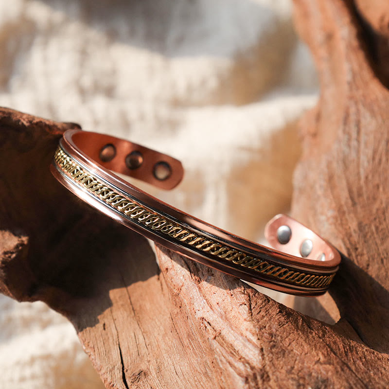 Nimara Ritual Magnetic Copper Balance Adjustable Cuff Bracelet Bangle Ring