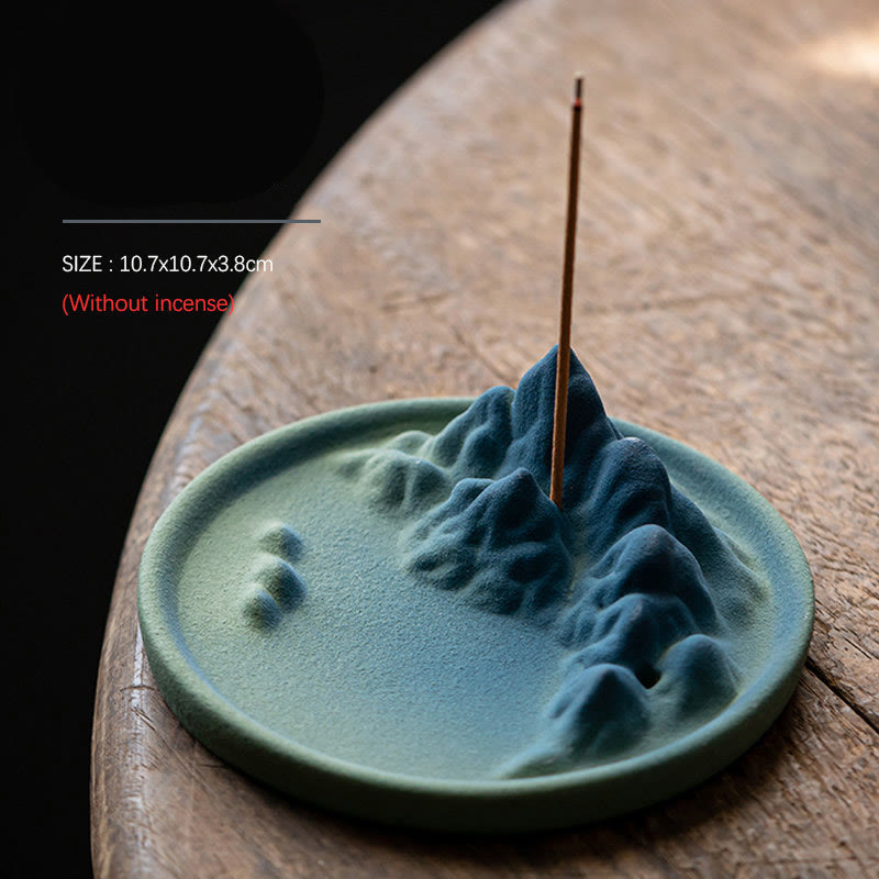 Nimara Ritual Creative Mountain River Ceramic Healing Backflow Incense Burner