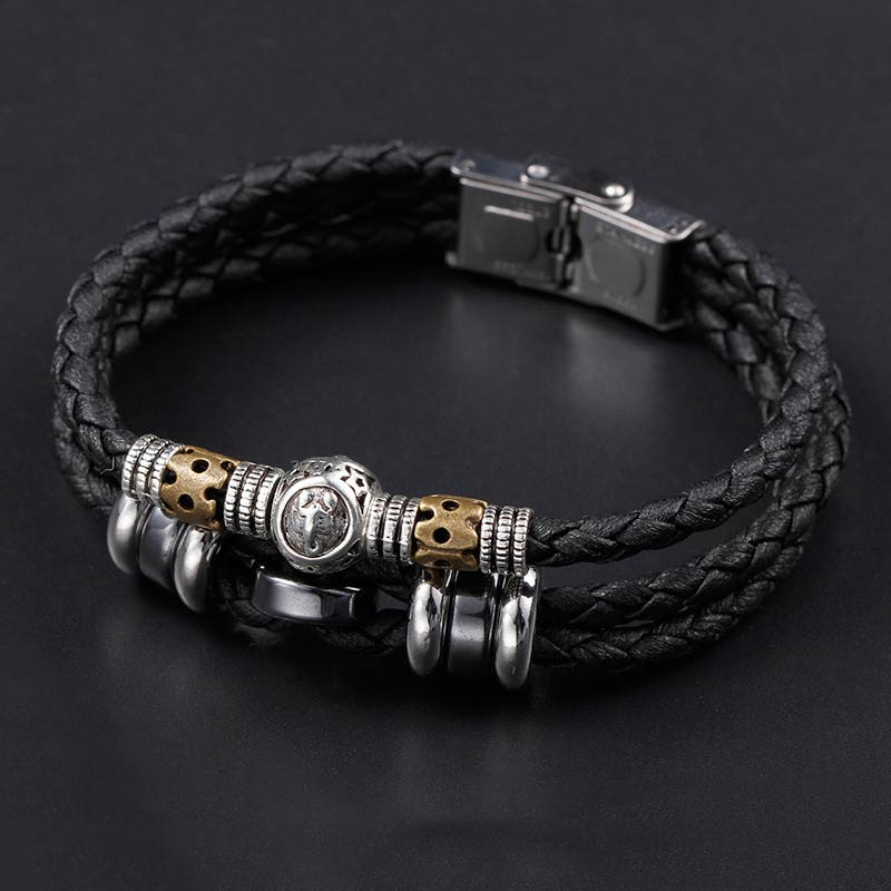 Nimara Ritual 12 Constellations of the Zodiac Hematite Protection Bracelet