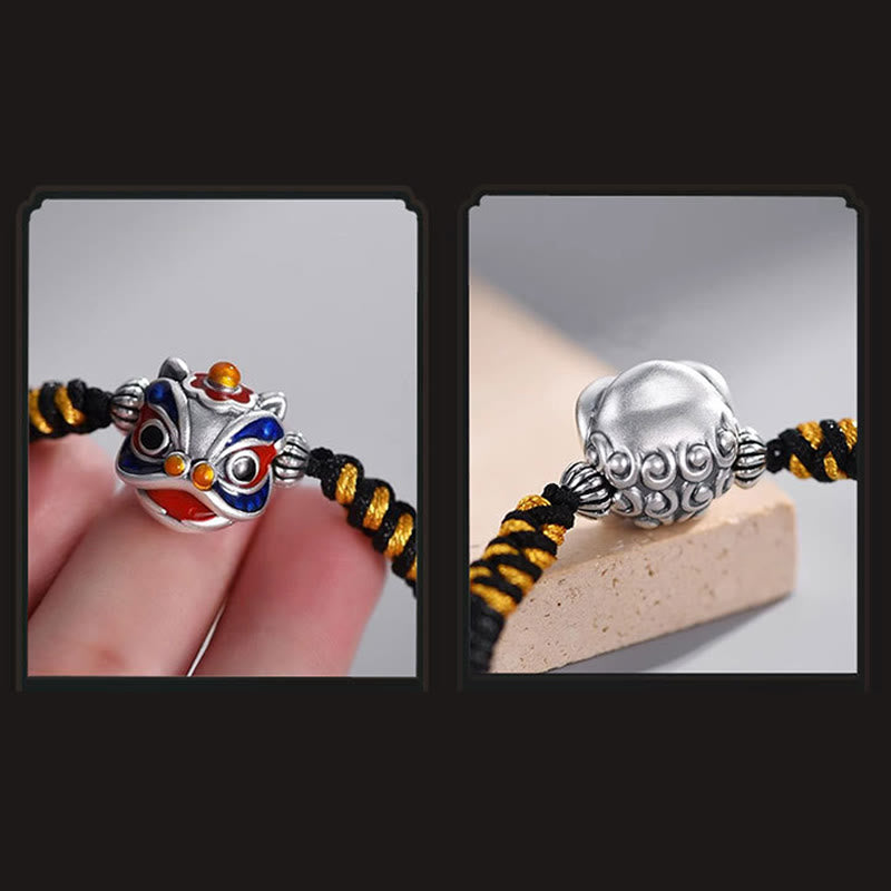 Nimara Ritual Handmade Dancing Lion Luck Braided String Bracelet