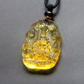 Nimara Ritual Ksitigarbha Buddha Liuli Crystal Serenity Amulet Necklace Pendant