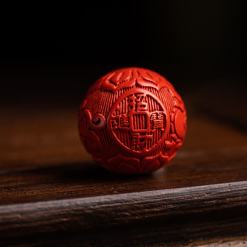 Nimara Ritual Tibet Om Mani Padme Hum PiXiu Copper Coin Small Leaf Red Sandalwood Cinnabar Protection Key Chain