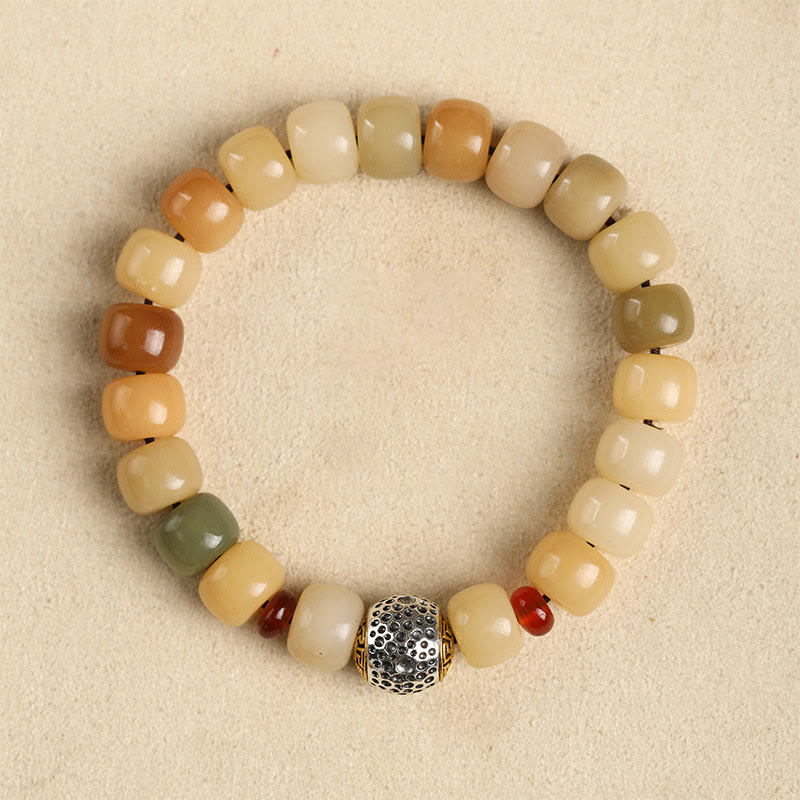 Nimara Ritual Natural Bodhi Seed The Lord of the Corpse Forest Om Mani Padme Hum Wisdom Bracelet