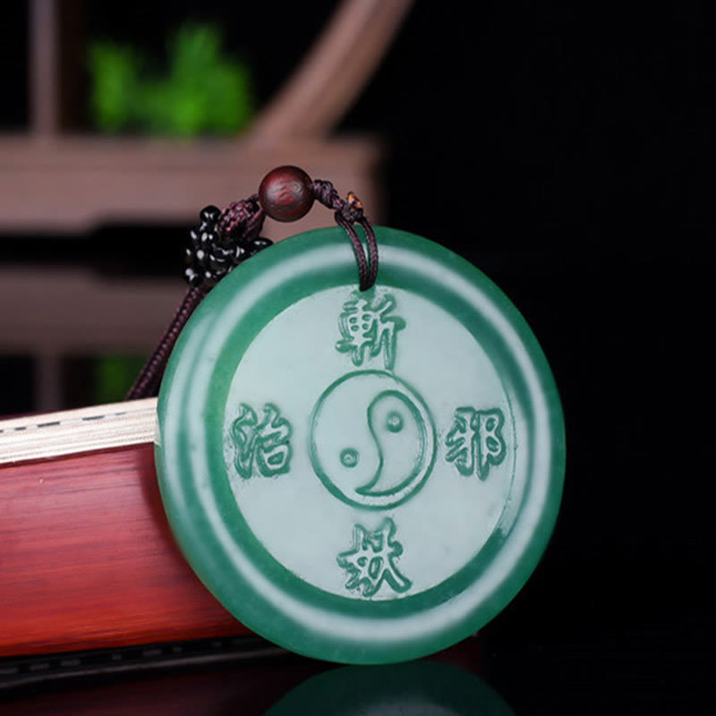 Nimara Ritual Green Aventurine Yin Yang Balance Necklace Pendant