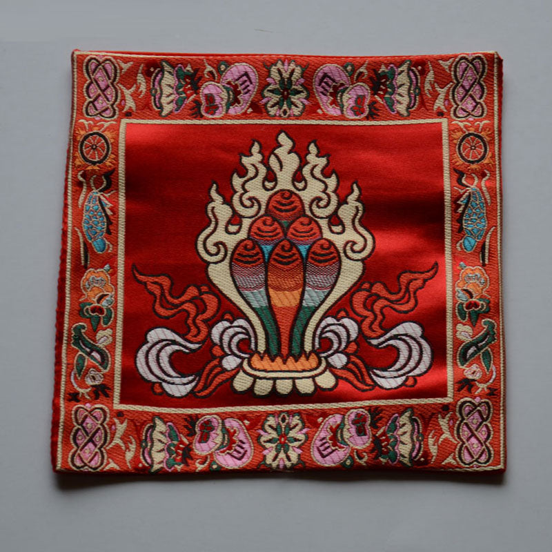 Nimara Ritual Prayer Altar Mat Healing Meditation Vajra Auspicious Symbols