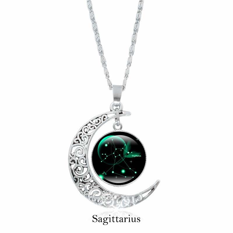 Nimara Ritual 12 Constellations of the Zodiac Moon Protection Necklace Chain Pendant