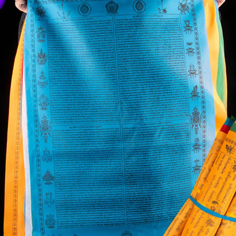 Nimara Ritual Tibetan 5 Colors Windhorse Happiness Auspicious Outdoor Prayer Flag