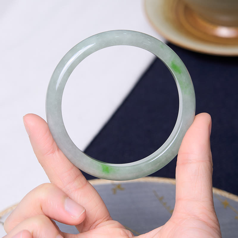 Nimara Ritual Bring Good Luck Green Jade Bracelet Bangle Bundle