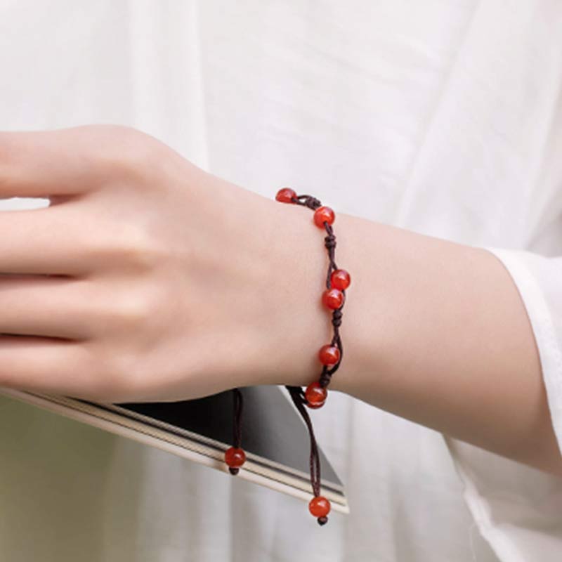 Nimara Ritual Red Agate Moss Agate Cinnabar Calm Bracelet