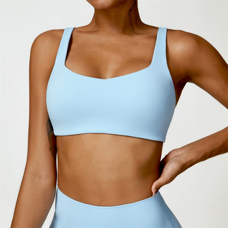 Nimara Ritual Gym Sports Yoga Backless Bra Crop Tank Top Shorts