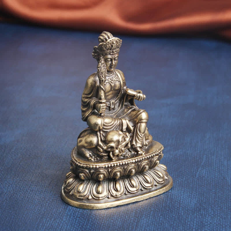 Nimara Ritual Manjusri Bodhisattva Serenity Copper Statue Decoration