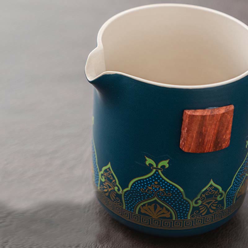 Nimara Ritual Flower Chinese Gongfu Ceramic Teapot Portable Outdoor Travel Tea Set Bag