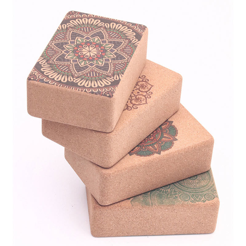 Nimara Ritual Tibetan Mandala Mindful Yoga Cork Block