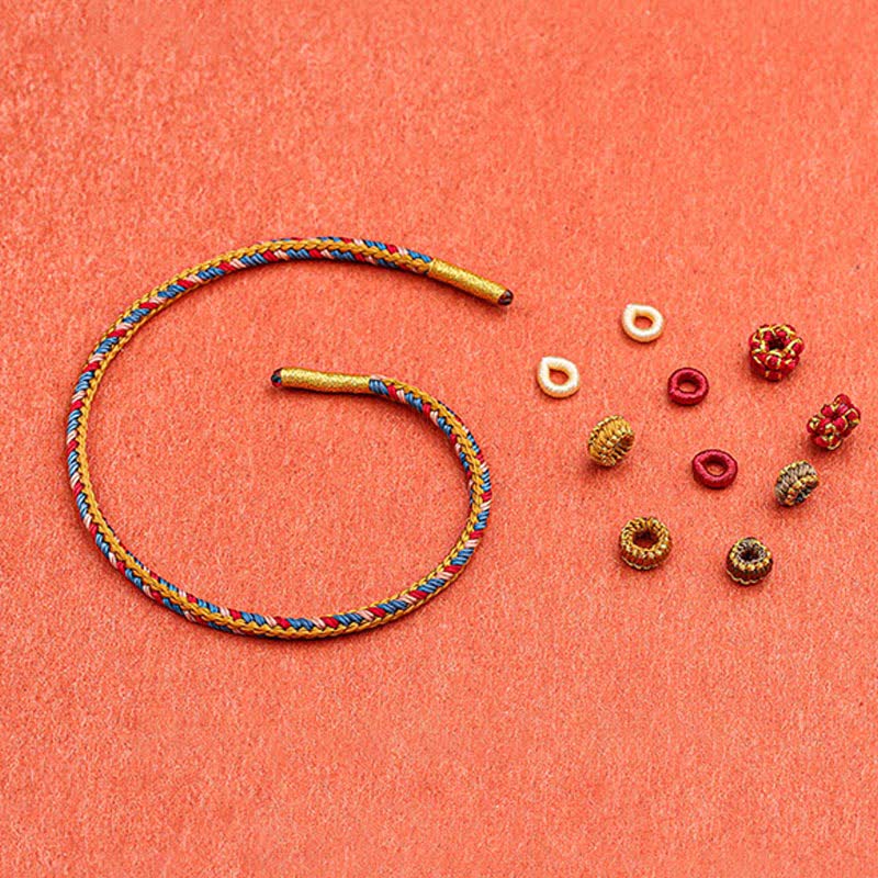 Nimara Ritual Handmade Dunhuang Color Luck Braid String Bracelet