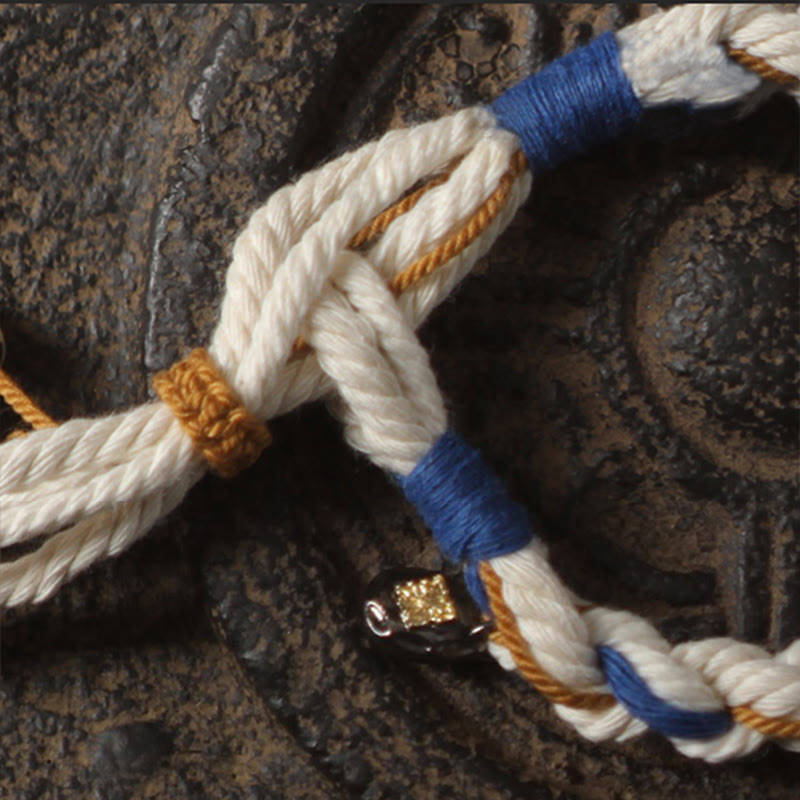 Nimara Ritual Tibet Zakiram Goddess of Wealth Thangka Handmade Luck Bracelet